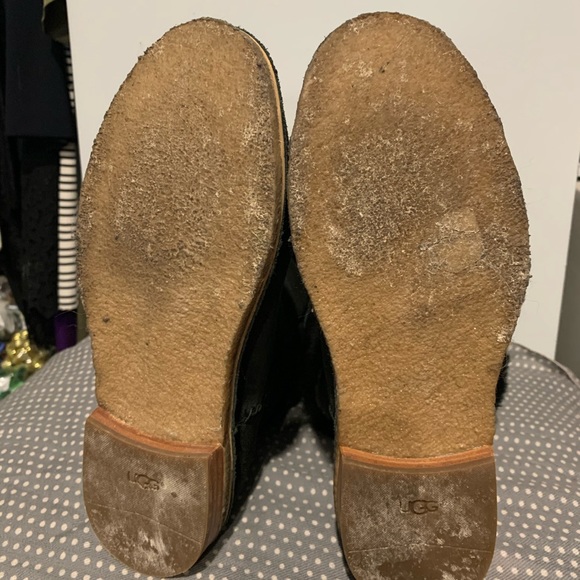 Knee high suede boot lined with fur - Picture 5 of 5